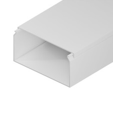 Goulotte électrique PVC blanc 80x40mm – 2m – EDO TECHNIC – Fixation à vis