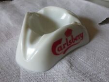 rare  ancien cendrier publicitaire bière carlsberg en verre
