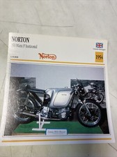 Norton 350 Manx F horizontal 1954 fiche carte moto de collection Atlas