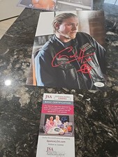 Charlie Hunnam autographed With Logo Sons of Anarchy Jax 8x10 photo W JSA Coa