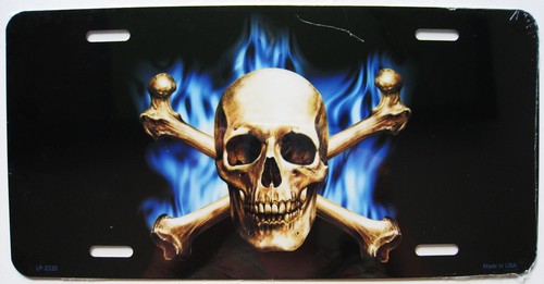 Plaque auto skull - ,