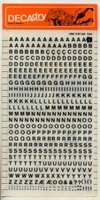Transfer letters ''DECADRY'', ref n°1, size 4 mm, black color - new