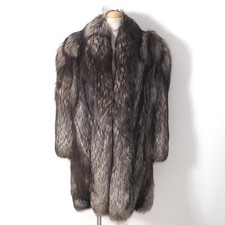 Manteau fourrure renard argent