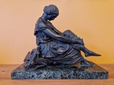 James Pradier (1790-1852) Sculpture en bronze Sapho assise fonte Susse Frères