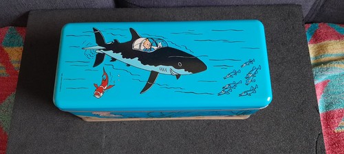 Boite tintin biscuit delacre - boite,