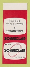 Matchbook Cover - Radio TV Sonneclair France Frejus SAMPLE WEAR