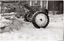Bordeaux snow 22 February 1956. military. snow removal machine. tractor. 11x17cm.8.