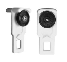 2 Roulette de Tringle à Rideaux Rail glisseur Guide suspendeur Plastique Support