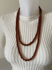 Collier long vintage effet