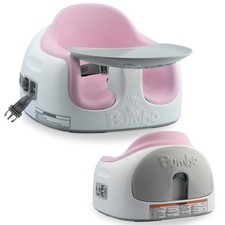 Bumbo Baby Toddler Adjustable 3-in-1 Booster Seat/High Chair, Pink (Open Box)