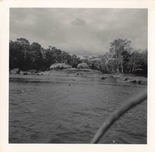 OLD PHOTO GUIANA +-1950 OYAPOCK REGION INDIAN SHELTERS NEAR RIVER