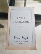 Catalogue de Vente - Marcel CLOUZOT  Livres d'Occasion Fevrier 1953