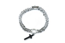 PIANEGONDA bracciale Glittering a Cross in argento 925 e zaffiri BA010831 NUOVO!