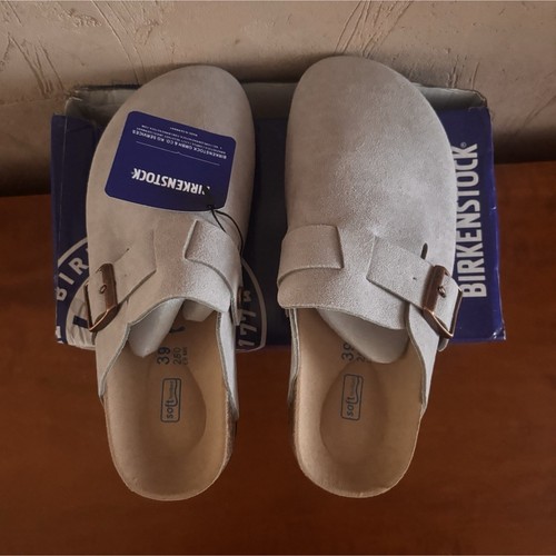 Birkenstock boston daim gris - birkenstock,