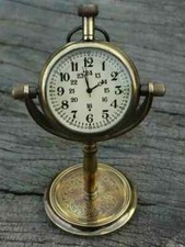 Belle horloge de bureau vintage en laiton horloge de table ancienne horloge n...