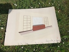 GRANDE GOUACHE MEUBLE D'APPUI