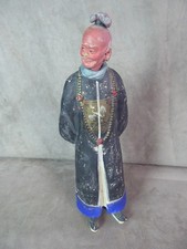 CHINESE DIGNITY, terracotta. Antique. moving head. 2.