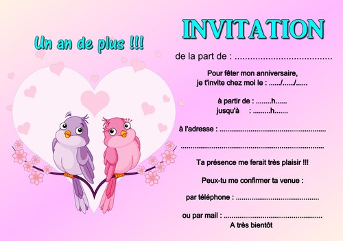 Cartes invitation - 12,