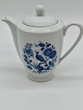 Théière en porcelaine de Limoges - oiseaux de paradis