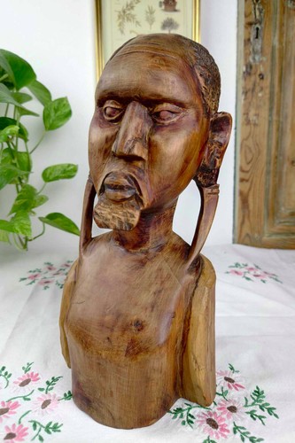 Art africain buste homme - art,