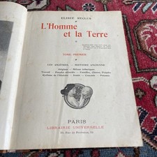 Elisée RECLUS L'HOMME ET LA TERRE Vol 1 Librairie Universelle 1905 Édit Original