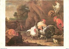Art - Painting - Melchior de Hondecoeter - Hùhnerhof - Poultry - Roosters Chicks