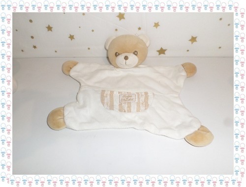 Doudou plat ours blanc - -,