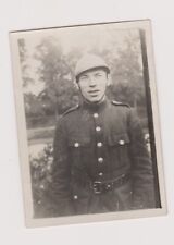 ⭐ Photo soldat belge uniforme casque militaire 🌳 Vintage rare 🇧🇪