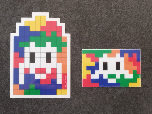 Invader stickers rubik - rubik, cubist