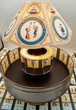 Réplique du Praxinoscope d’Emile Reynaud avec lampe et ses dix bandes à animer