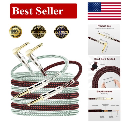 10ft guitar cable - 10ft, pack