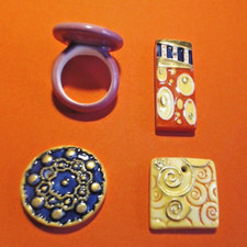 * 4 cake spikes - decorations by night - ....ref. N 01 - COMPLETE SERIES