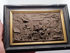 Tableau relief scène village