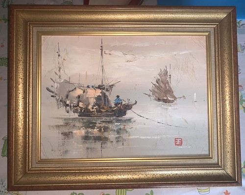 Peinture tableau huile - , sur