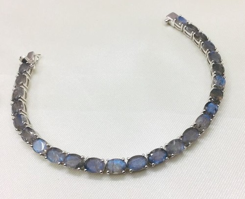 Bracelet labradorite bleue 5x7 - bracelet,