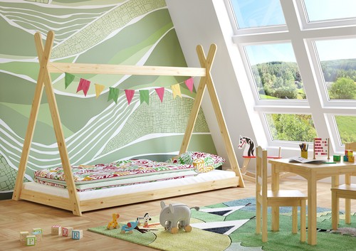 Lit bas tipi pour - ,