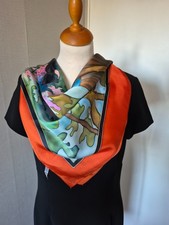 foulard 100 % soie signe" MJ