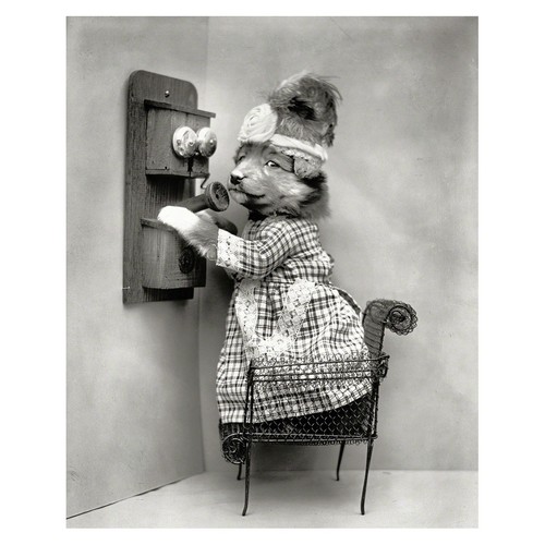Affiche vintage téléphone - affiche,