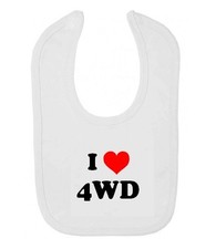 Baby Bib I Love 4wd Camping Caravan Ranger Patrol Navara Dad Mud Fun Ute 4x4