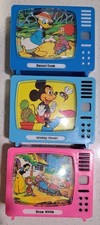 Vintage Disney Plastiskop Mini TV Donald/Mickey Germany Slide Viewer Lot of 3