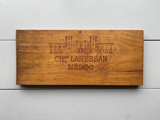 Ancienne estampe caisse vin en bois : Château Lanessan - Années 70