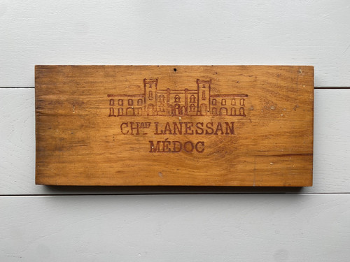 Ancienne estampe caisse vin - , en