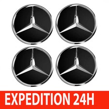 LOT 4 Cache Moyeu 75mm NOIR