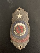 Rare Plaque De Velo ancienne LA NORDISTE Plate Bicycle