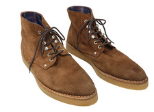 Diesel Chaussures Homme ( Ue ) 43 Daim Marron Haut Lacets Bout Pointu