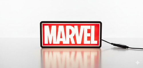 Lampe logo marvel lumineuse - lampe,