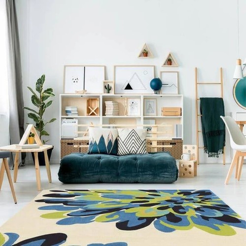 Tapis laine multicolore à - laine,
