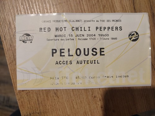 Ticket billet concert red - ticket,