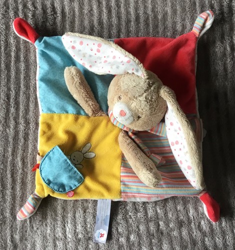 Doudou lapin marron beige - doudou,