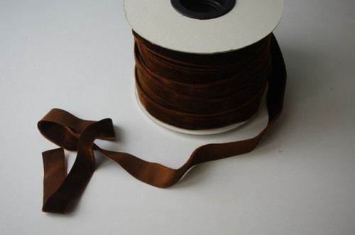 Ruban velours marron - ruban,